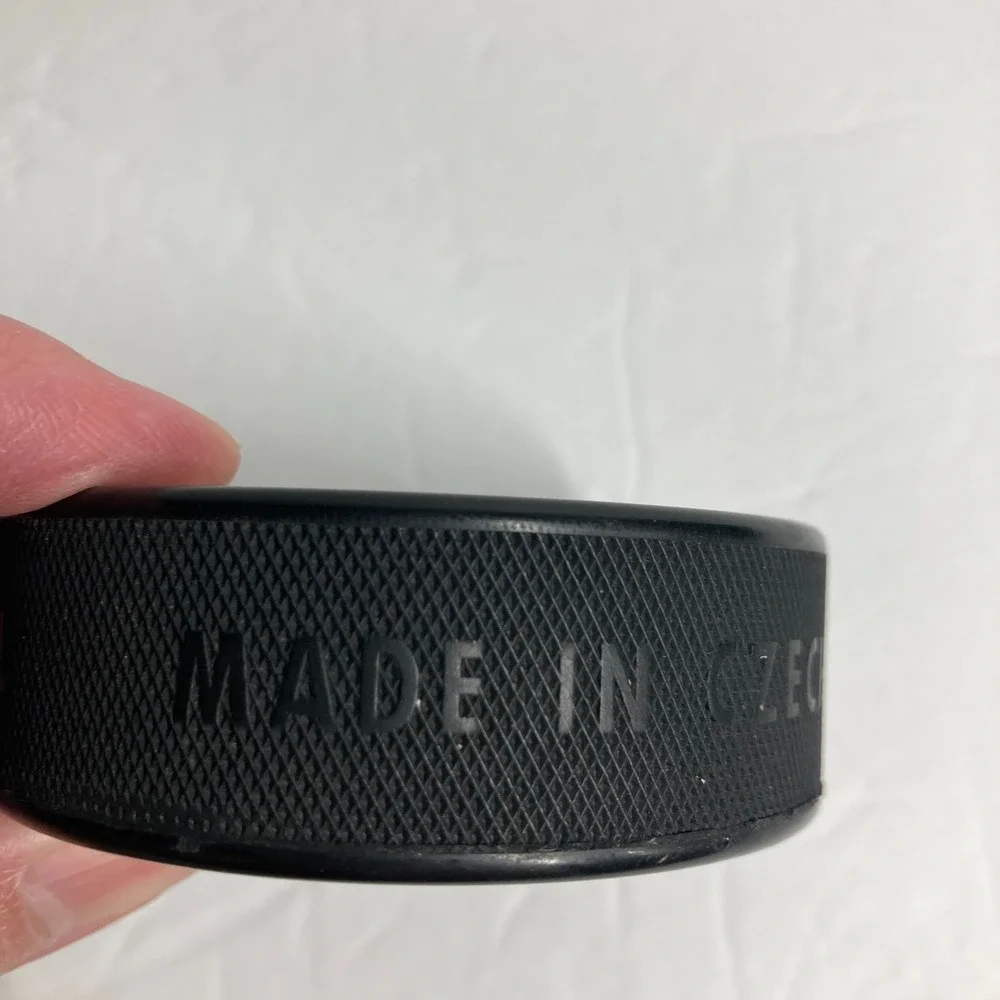 Vtg‎ Cleveland Lumber Jacks IHL Hockey Puck  Black Made in Slovakia Flaw